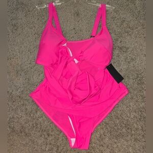 Vibrant Pink Women's One Piece Swimsuit